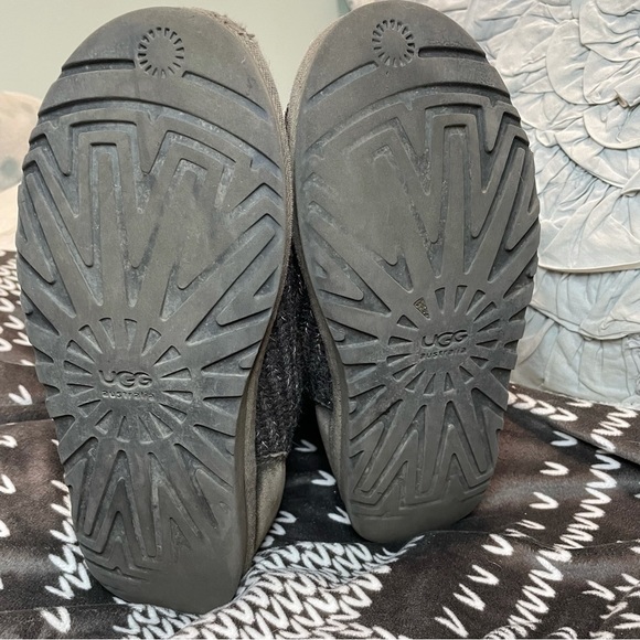 Ugg Grey Knit Button Boots 7 - Picture 5 of 5